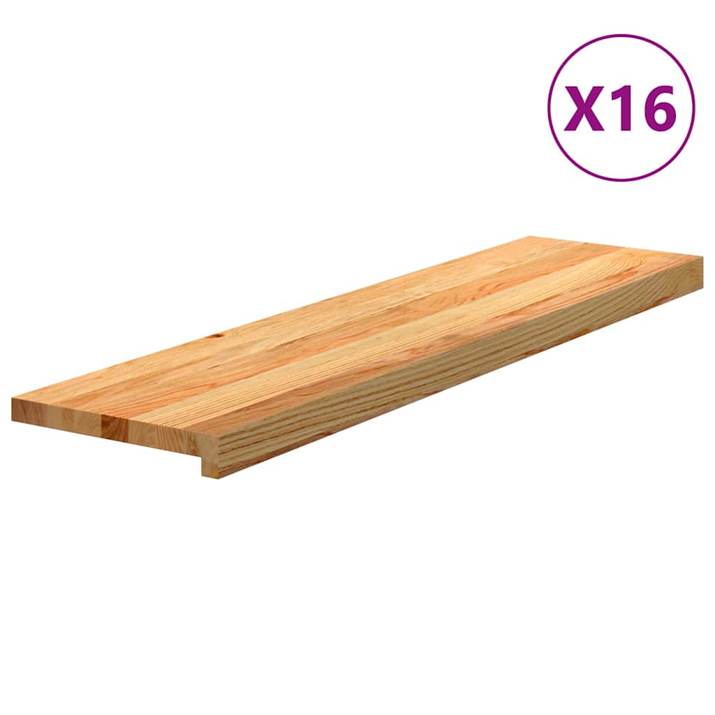 JUNG Vida Treppenstufen 16 Stk. Hellbraun 100x25x2 cm Massivholz Eiche