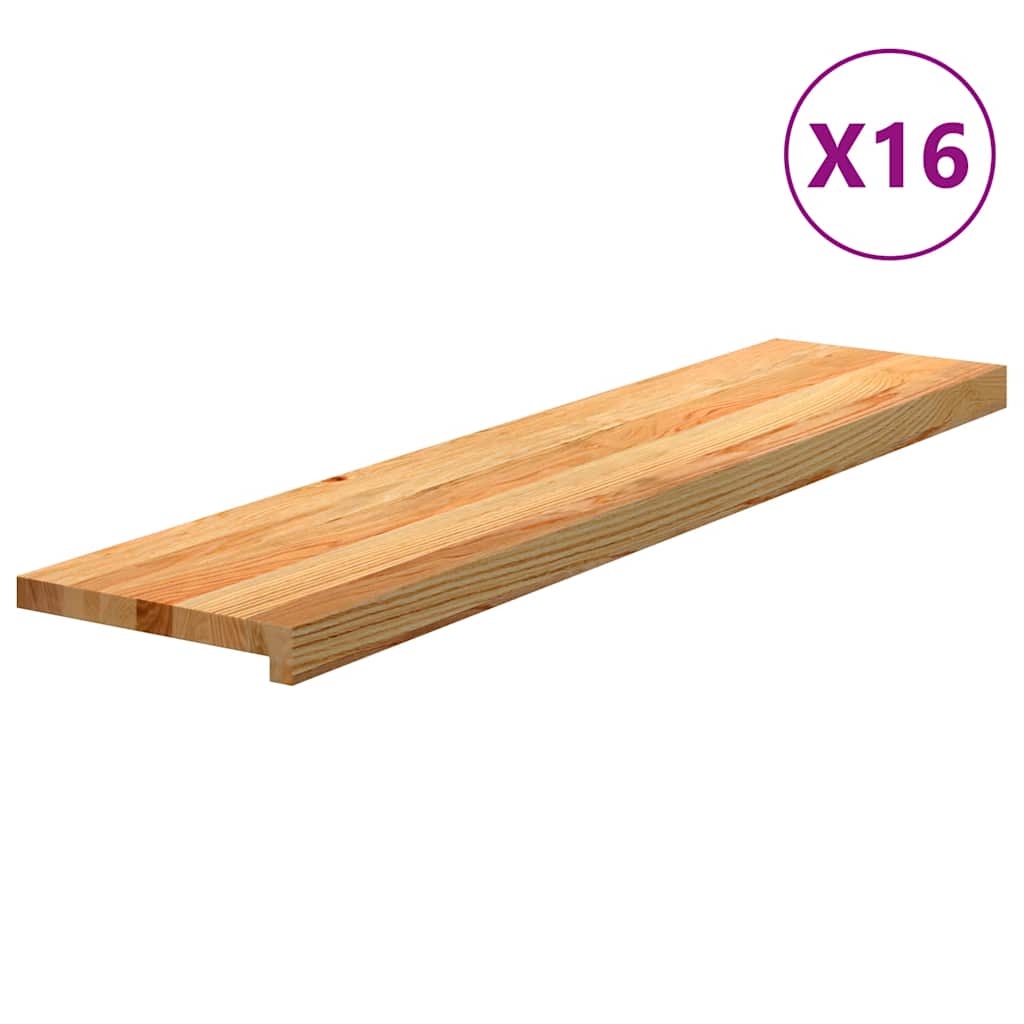 JUNG Vida Treppenstufen 16 Stk. Hellbraun 110x25x2 cm Massivholz Eiche