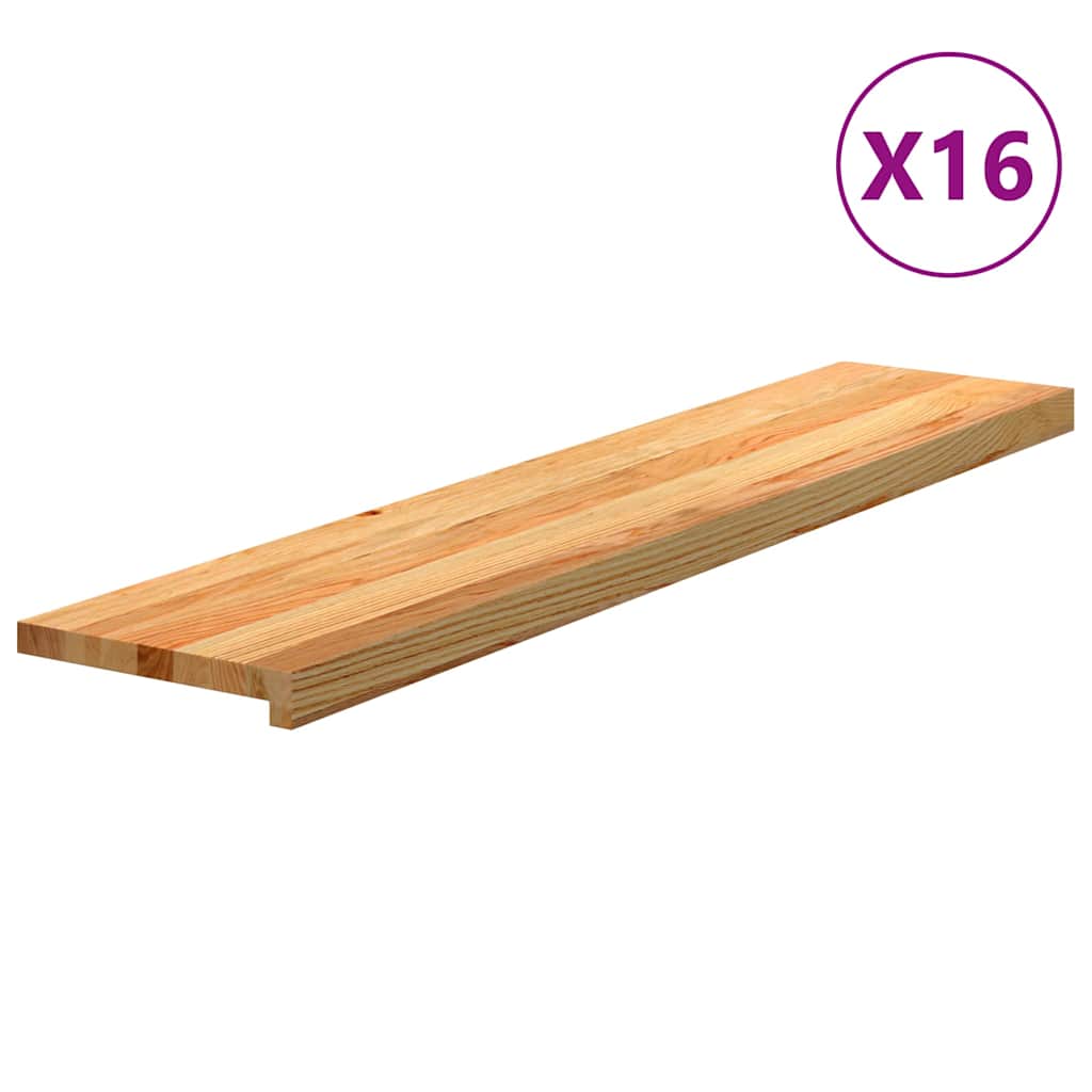 JUNG Vida Treppenstufen 16 Stk. Hellbraun 120x25x2 cm Massivholz Eiche