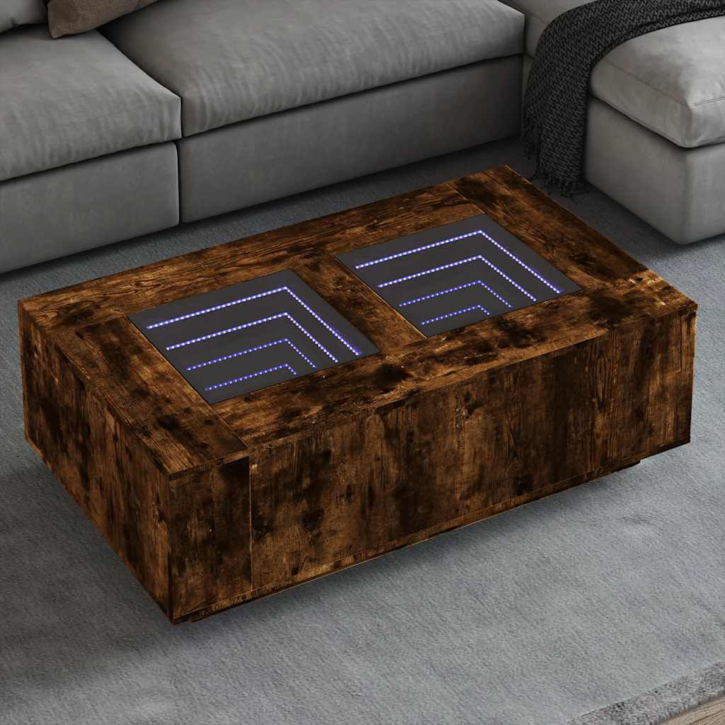 JUNG Vida Couchtisch mit Infinity-LED Räuchereiche 116x69x40 cm