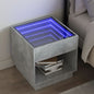 JUNG Vida Nachttisch mit Infinity-LED Betongrau 50x50x50 cm