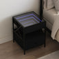 JUNG Vida Nachttisch mit Infinity-LED Schwarz 40x40x51 cm