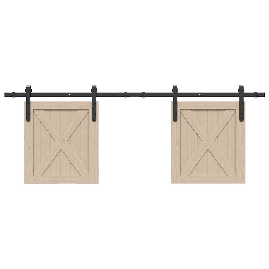 JUNG Vida Schiebetürbeschlag Set für Schranktüren 152 cm Karbonstahl