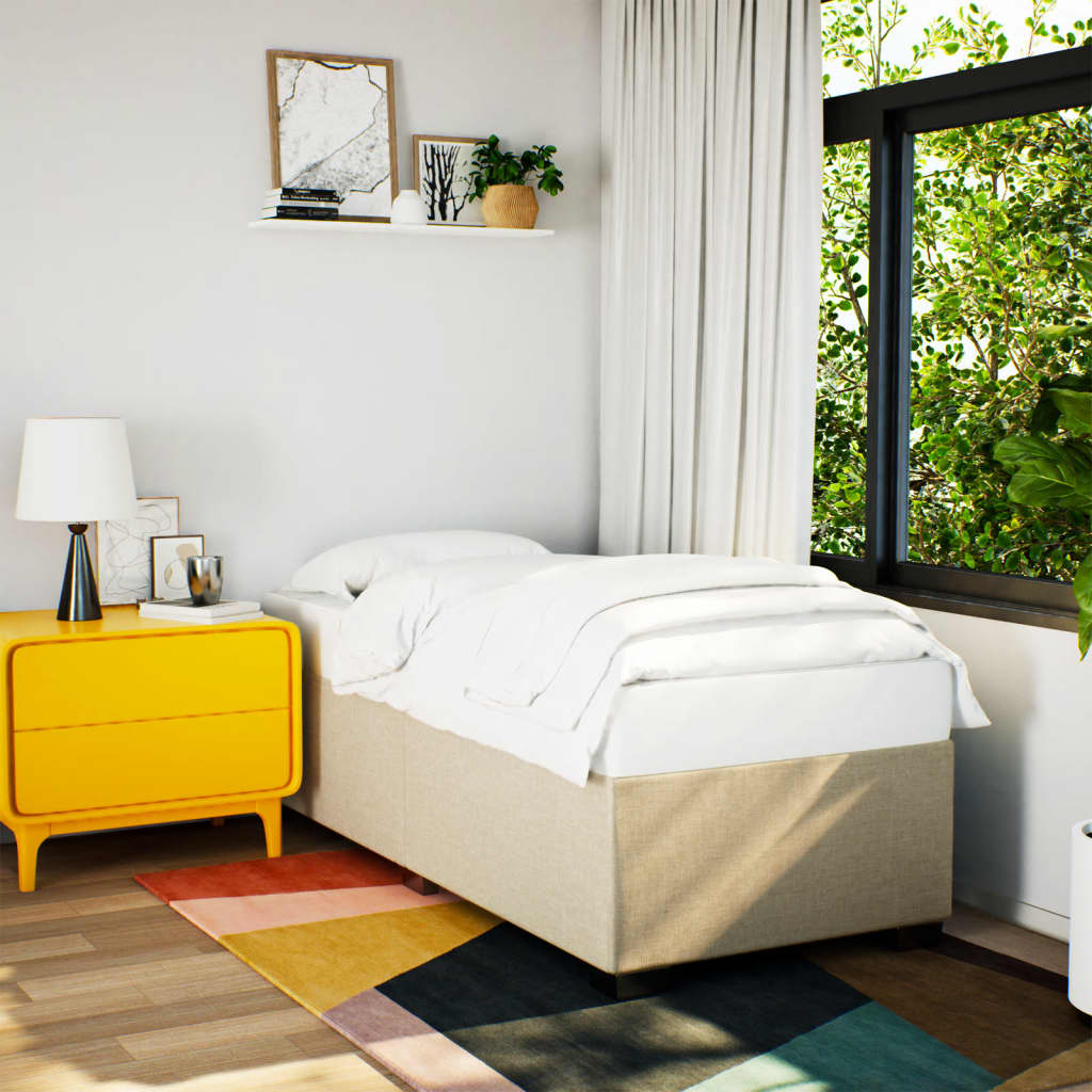 JUNG Vida Bettgestell ohne Matratze Creme 80x200 cm Stoff