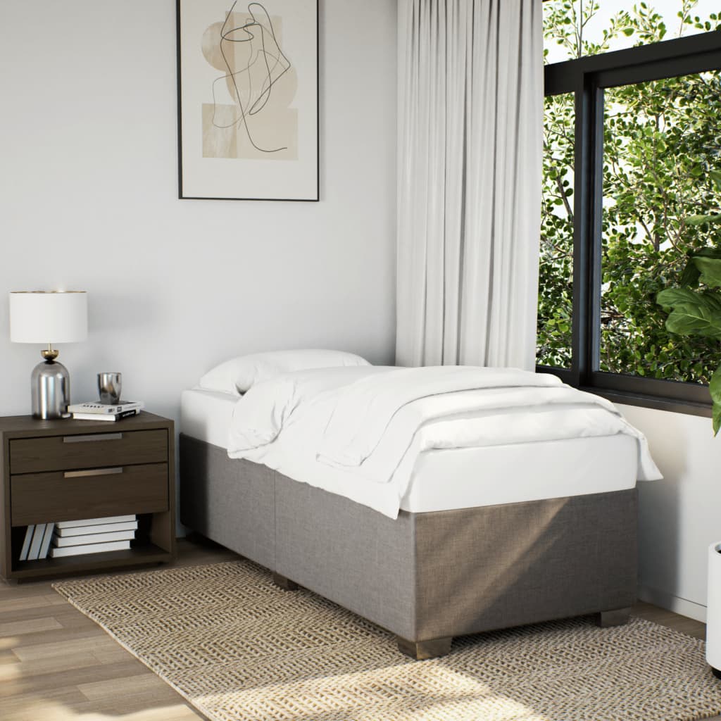 JUNG Vida Bettgestell ohne Matratze Taupe 90x190 cm Stoff