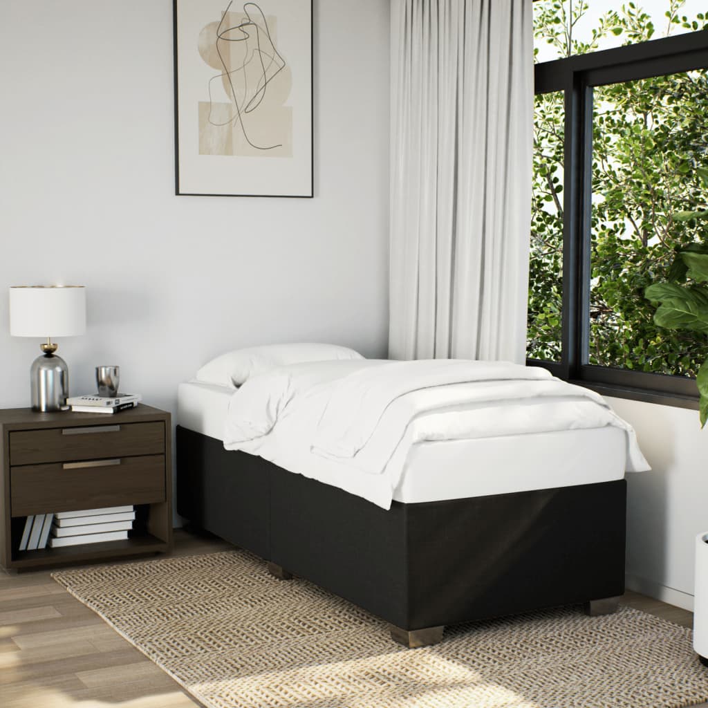 JUNG Vida Bettgestell ohne Matratze Schwarz 90x200 cm Stoff