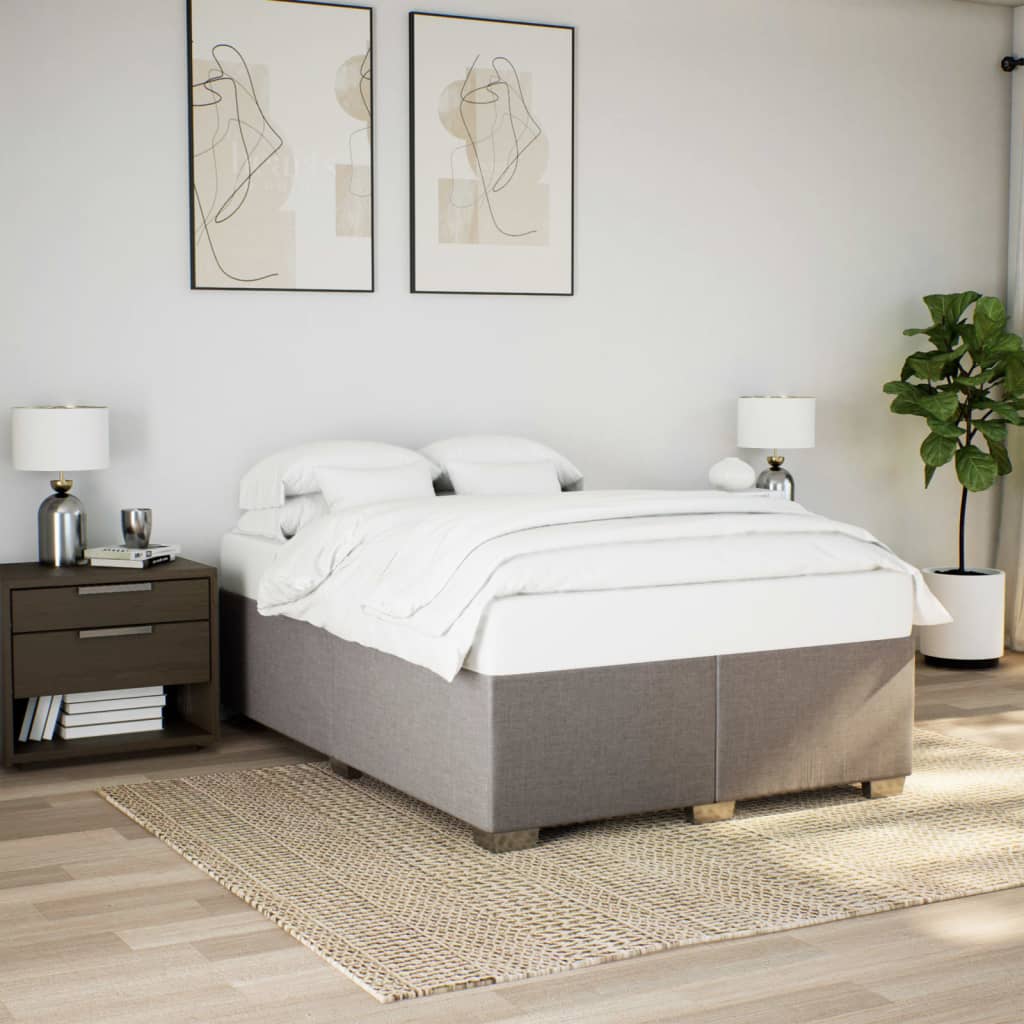 JUNG Vida Bettgestell ohne Matratze Taupe 140x200 cm Stoff