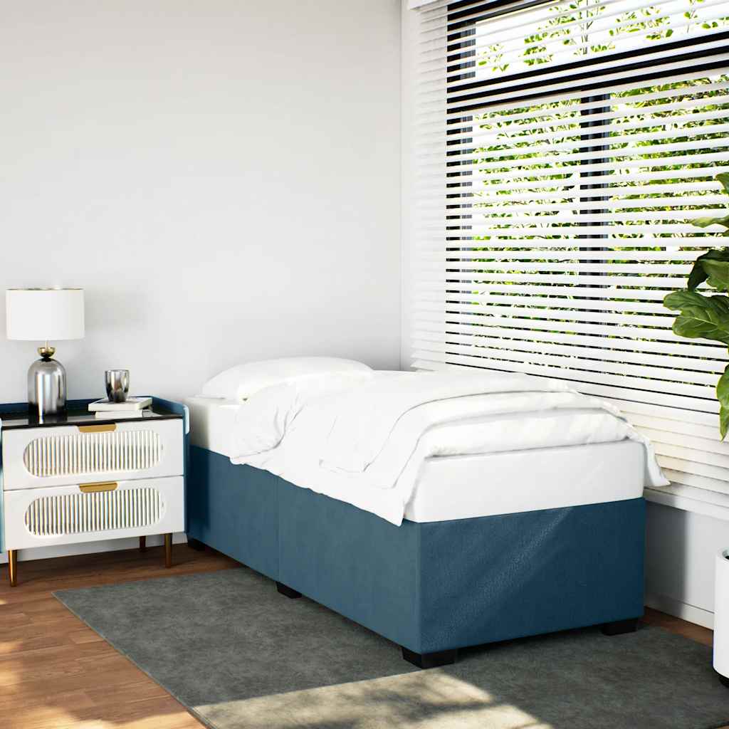 JUNG Vida Bettgestell Blau 90x200 cm Samt