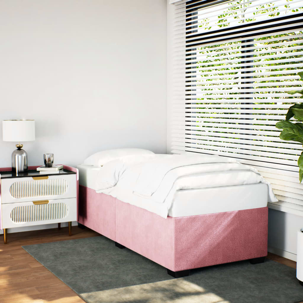JUNG Vida Bettgestell Rosa 90x200 cm Samt