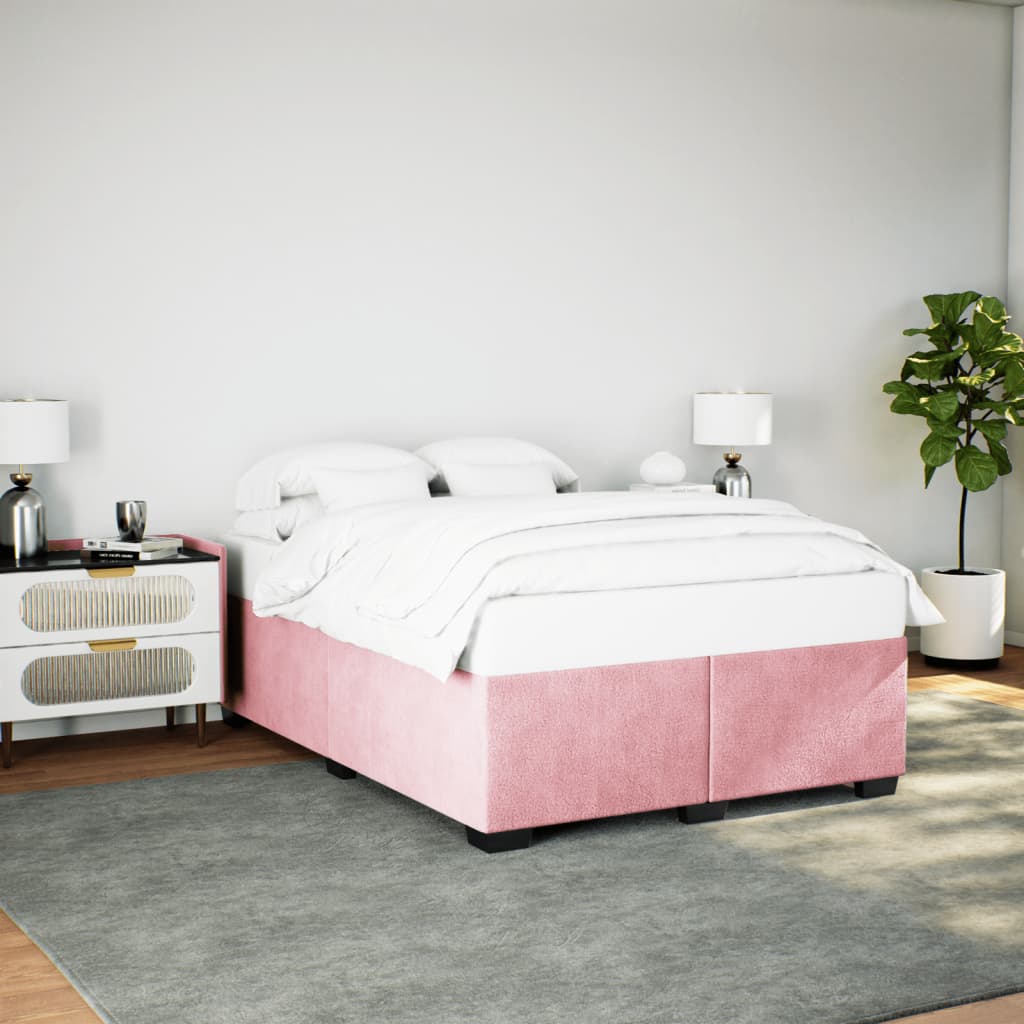 JUNG Vida Bettgestell Rosa 140x190 cm Samt