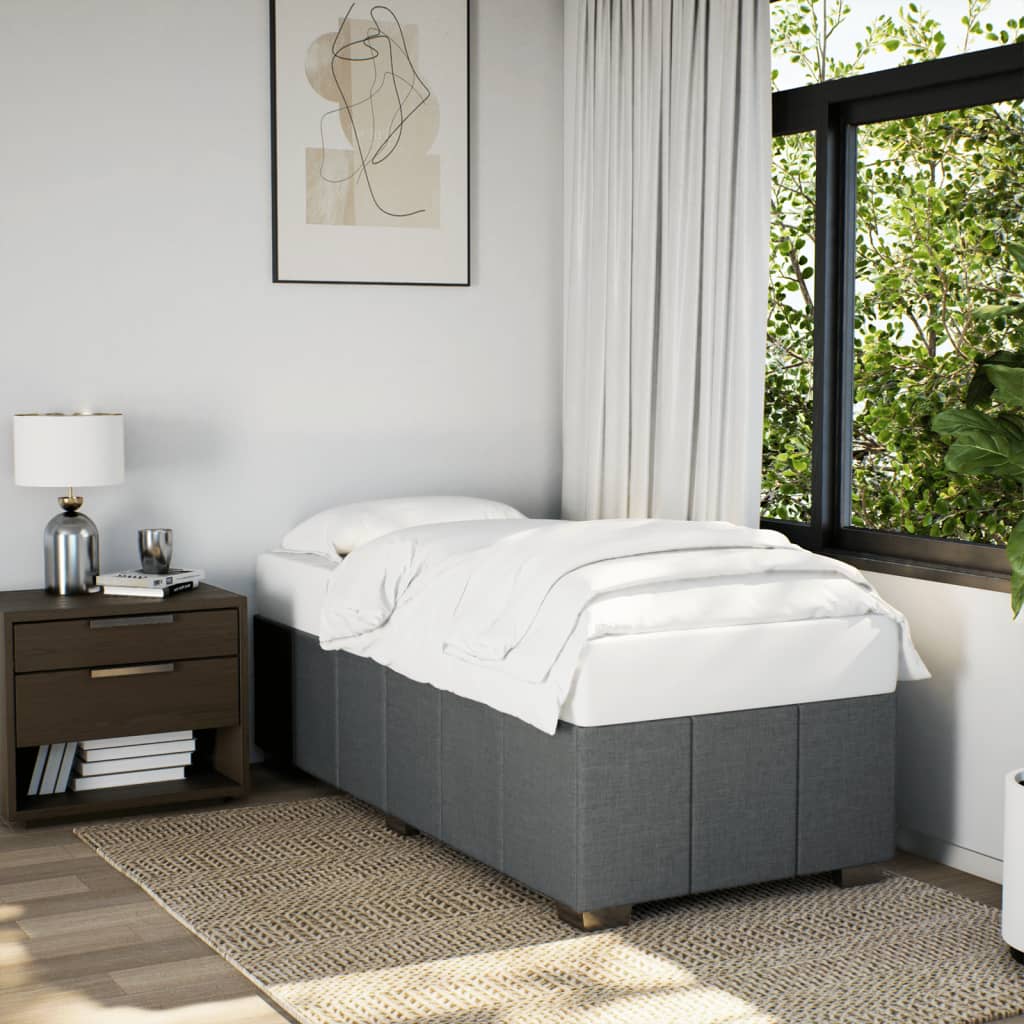 JUNG Vida Bettgestell ohne Matratze Dunkelgrau 80x200 cm Stoff