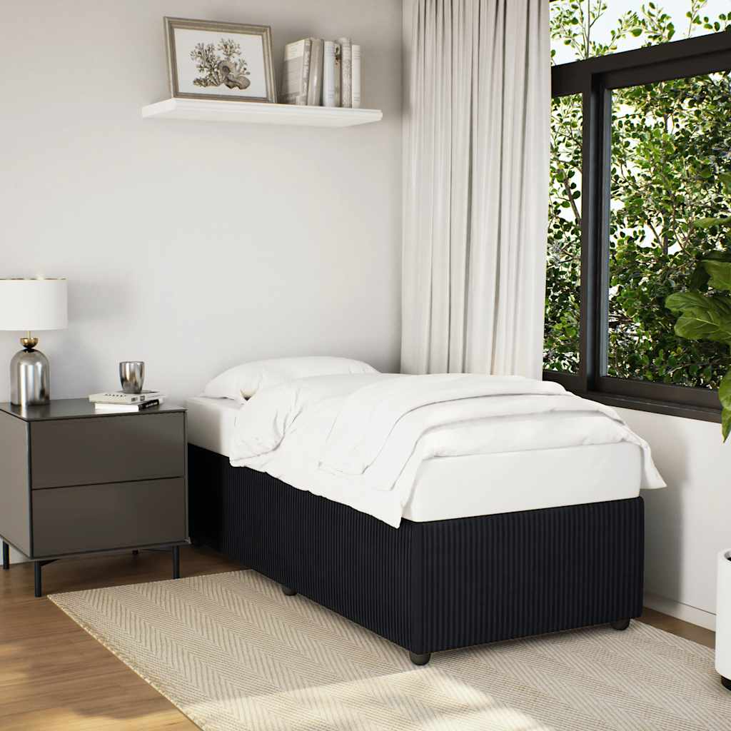 JUNG Vida Bettgestell Schwarz 90x190 cm Samt