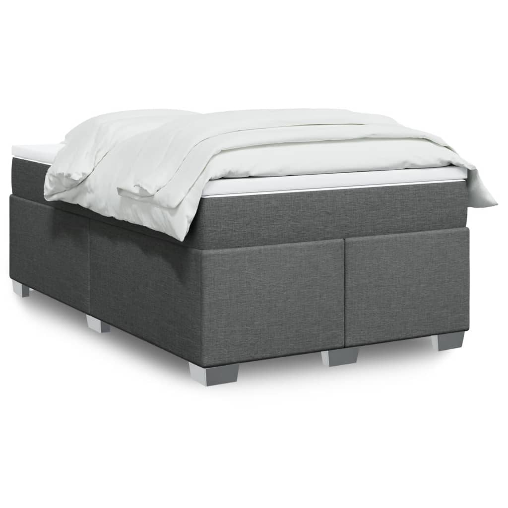 JUNG Vida Boxspringbett mit Matratze Dunkelgrau 120x200 cm Stoff