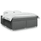 JUNG Vida Boxspringbett mit Matratze Dunkelgrau 180x200 cm Stoff