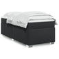 JUNG Vida Boxspringbett mit Matratze Schwarz 100x200 cm Kunstleder