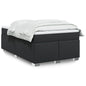 JUNG Vida Boxspringbett mit Matratze Schwarz 120x200 cm Kunstleder