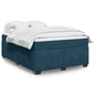 JUNG Vida Boxspringbett mit Matratze Dunkelblau 160x200 cm Samt