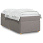 JUNG Vida Boxspringbett mit Matratze Taupe 80x200 cm Stoff