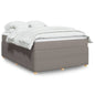 JUNG Vida Boxspringbett mit Matratze Taupe 140x190 cm Stoff