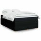 JUNG Vida Boxspringbett mit Matratze Schwarz 140x200 cm Stoff
