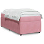 JUNG Vida Boxspringbett mit Matratze Rosa 100x200 cm Samt