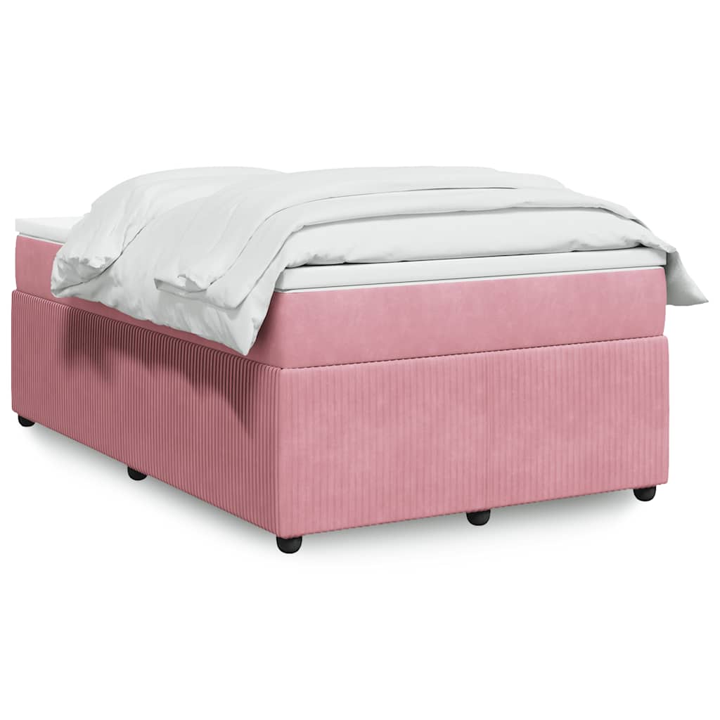 JUNG Vida Boxspringbett mit Matratze Rosa 120x200 cm Samt