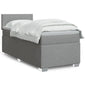 JUNG Vida Boxspringbett mit Matratze Hellgrau 90x190 cm Stoff
