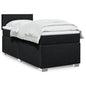JUNG Vida Boxspringbett mit Matratze Schwarz 100x200 cm Stoff