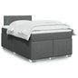 JUNG Vida Boxspringbett mit Matratze Dunkelgrau 120x200 cm Stoff