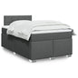 JUNG Vida Boxspringbett mit Matratze Dunkelgrau 120x200 cm Stoff