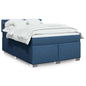 JUNG Vida Boxspringbett mit Matratze Blau 140x190 cm Stoff