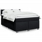 JUNG Vida Boxspringbett mit Matratze Schwarz 140x200 cm Stoff