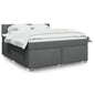 JUNG Vida Boxspringbett mit Matratze Dunkelgrau 180x200 cm Stoff