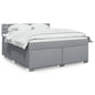 JUNG Vida Boxspringbett mit Matratze Hellgrau 180x200 cm Stoff
