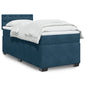 JUNG Vida Boxspringbett mit Matratze Dunkelblau 90x190 cm Samt