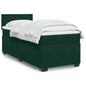 JUNG Vida Boxspringbett mit Matratze Dunkelgrün 90x200 cm Samt
