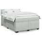 JUNG Vida Boxspringbett mit Matratze Hellgrau 160x200 cm Samt