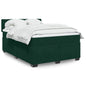 JUNG Vida Boxspringbett mit Matratze Dunkelgrün 160x200 cm Samt