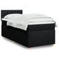 JUNG Vida Boxspringbett mit Matratze Schwarz 90x190 cm Stoff