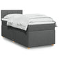 JUNG Vida Boxspringbett mit Matratze Dunkelgrau 100x200 cm Stoff