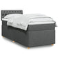 JUNG Vida Boxspringbett mit Matratze Dunkelgrau 100x200 cm Stoff