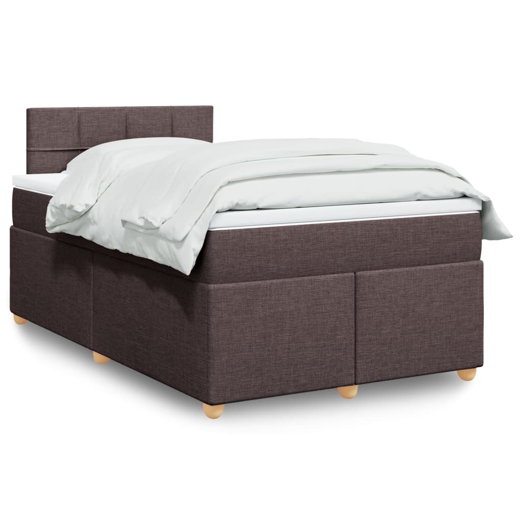 JUNG Vida Boxspringbett mit Matratze Dunkelbraun 120x190 cm Stoff