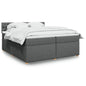 JUNG Vida Boxspringbett mit Matratze Dunkelgrau 200x200 cm Stoff