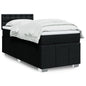 JUNG Vida Boxspringbett mit Matratze Schwarz 80x200 cm Stoff