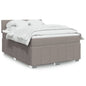 JUNG Vida Boxspringbett mit Matratze Taupe 140x200 cm Stoff