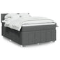 JUNG Vida Boxspringbett mit Matratze Dunkelgrau 160x200 cm Stoff