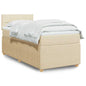 JUNG Vida Boxspringbett mit Matratze Creme 90x190 cm Stoff