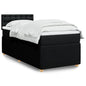 JUNG Vida Boxspringbett mit Matratze Schwarz 90x190 cm Stoff