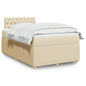 JUNG Vida Boxspringbett mit Matratze Creme 120x200 cm Stoff