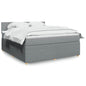 JUNG Vida Boxspringbett mit Matratze Hellgrau 180x200 cm Stoff